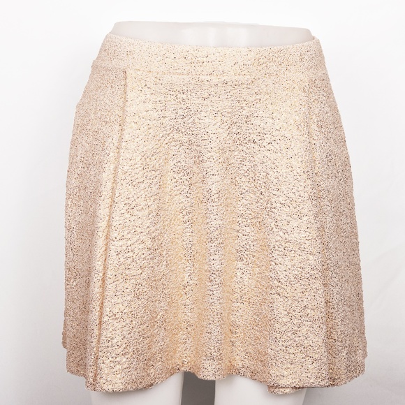 Aqua Dresses & Skirts - Aqua Cream-Tone Mini w/Gold Flecks & Pockets (M)